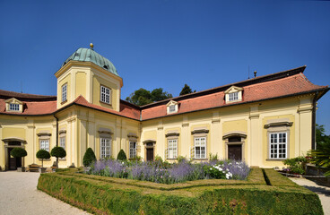 Fototapeta na wymiar Zamek a zamecky park Buchlovice, Castle and Chateau park Buchlovice