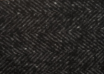 black wool fabric. woven texture