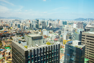 Daytime View Over Seoul in South Korea