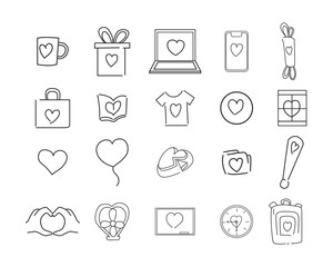 love collection set of icons
