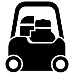 Fototapeta premium Construction cart icon to carry material 