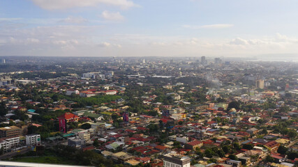 Naklejka premium Residential area with dense development in Davao city. Davao del Sur, Philippines.