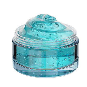 Blue Cosmetic Gel In Pot