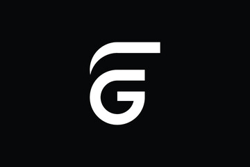 Minimal Innovative Initial FG logo and GF logo. Letter G F FG GF creative elegant Monogram. Premium Business logo icon. White color on black background