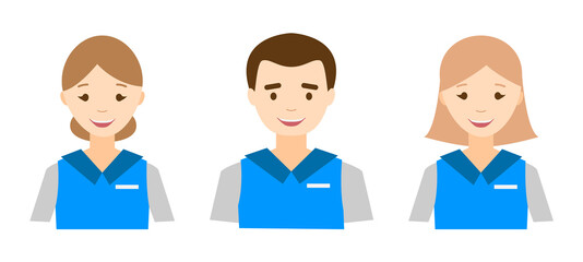 Bank manager. Men and women. Financial consultant. People isolated on white background. Vector illustration.