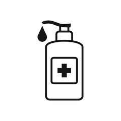 Hand sanitizer icon vector isolated