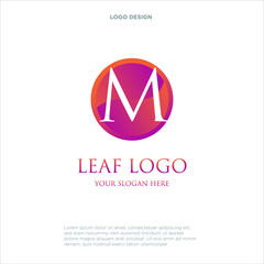 M letter colorful logo in the circle. Vector design template elements for your application or company identity.