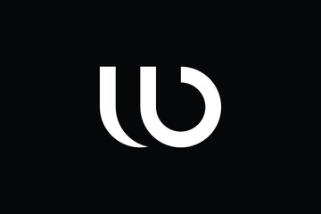 Minimal Innovative Initial WB logo and BW logo. Letter W B BW WB creative elegant Monogram. Premium Business logo icon. White color on black background © Fin House