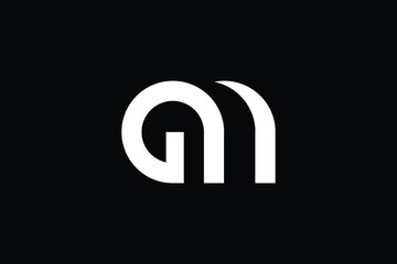 Minimal Innovative Initial AM logo and MA logo. Letter AM MA creative elegant Monogram. Premium Business logo icon. White color on black background