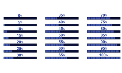 Various percentages set. vector illustration