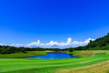 Fairway of Japanese golf course