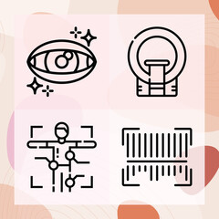 Simple set of imaging related lineal icons