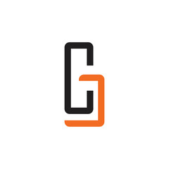 CJ letter logo design vector