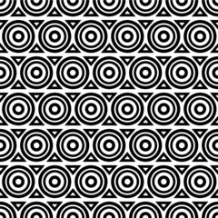 Circles and Triangles Vector Seamless Surface Pattern