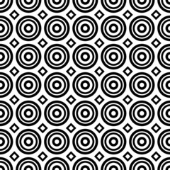 Circles and Diamonds Vector Seamless Surface Pattern Design