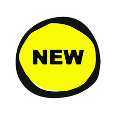 new sign on white background	