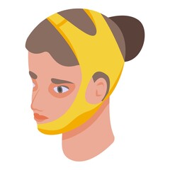 Face bandage icon. Isometric of face bandage vector icon for web design isolated on white background