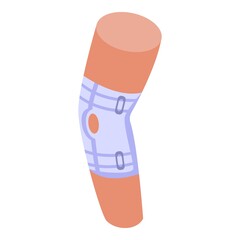 Knee bandage icon. Isometric of knee bandage vector icon for web design isolated on white background