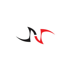 N letter or SS letter logo design vector