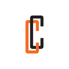 CC letter logo design vector