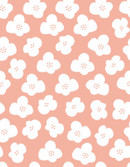 北欧風の花のシームレスパターン