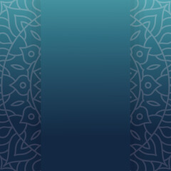 mandala frame on blue background vector design