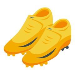 Soccer shoes icon. Isometric of soccer shoes vector icon for web design isolated on white background