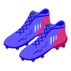 Game soccer boots icon. Isometric of game soccer boots vector icon for web design isolated on white background