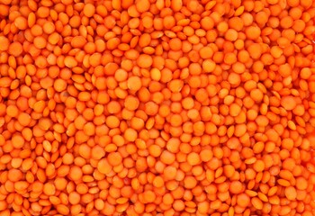 red lentils background