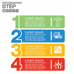 Numbers Four Points Slide Template