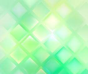 Mosaic abstract background, green frozen 3d shiny vector design.