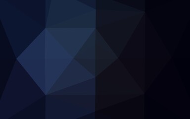 Dark BLUE vector polygon abstract background.