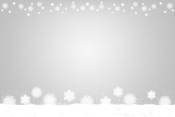 雪の結晶と星のバックグラウンド