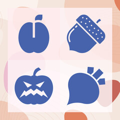 Simple set of benefits related filled icons