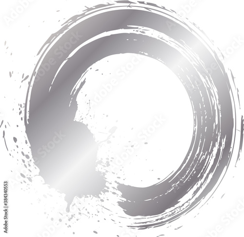 自作 円 手書き 筆文字 丸 Wall Mural Wallpaper Murals Gold