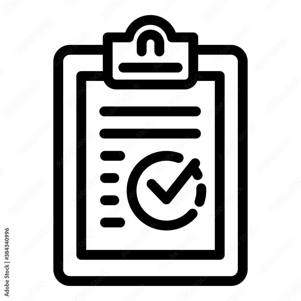 Poster clipboard reliability icon. outline clipboard reliability vector icon for web design isolated on whi