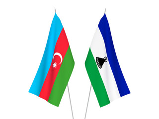 Republic of Azerbaijan and Lesotho flags