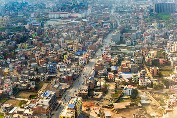 Aerial view of Kathmandu, Nepal