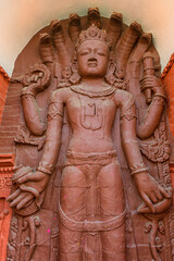 Fototapeta premium Hinduist statue, Pashupatinath Temple complex, Unesco World Heritage Site, Kathmandu, Nepal