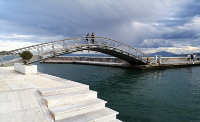Beautiful bridge at the Port of Volos, Greece