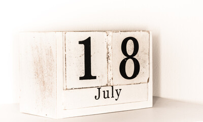 18 of July - summer months calendar