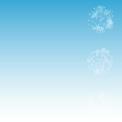 White Snowflake Vector Blue Background. magic 