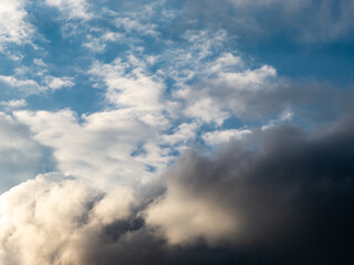 Blue sky clearing after a storm