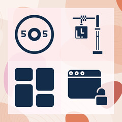 Simple set of font related filled icons