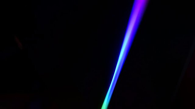 Abstract colorful RGB led light on gaming computers front side isolated on black.