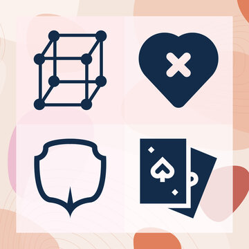 Simple set of goldstein related filled icons