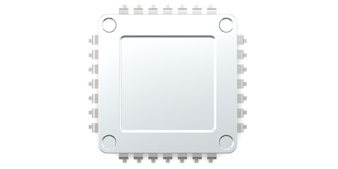 Computer chip isolated on white background