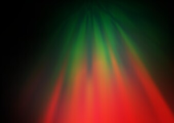 Dark Green, Red vector blurred shine abstract pattern.