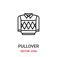 Sweater vector icon. Modern, simple flat vector illustration for website or mobile app.Pullover symbol, logo illustration. Pixel perfect vector graphics	