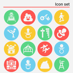 16 pack of kiev  filled web icons set